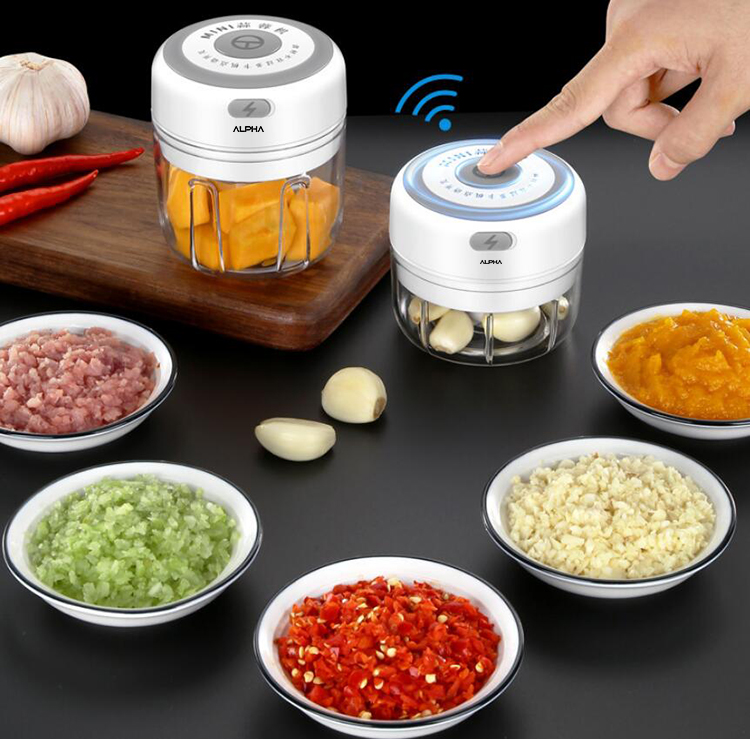 Mini wireless electric garlic masher,chili ginger meat onion